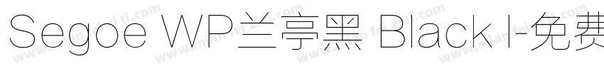 Segoe WP兰亭黑 Black l字体转换
